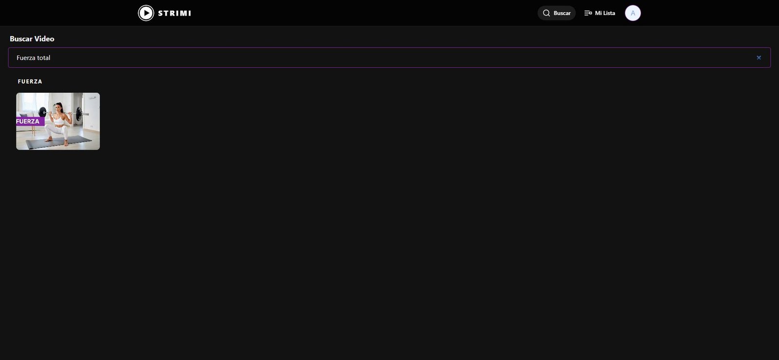 Interfaz real de STRIMI: Qué revisar si no encuentro o no puedo ver un video